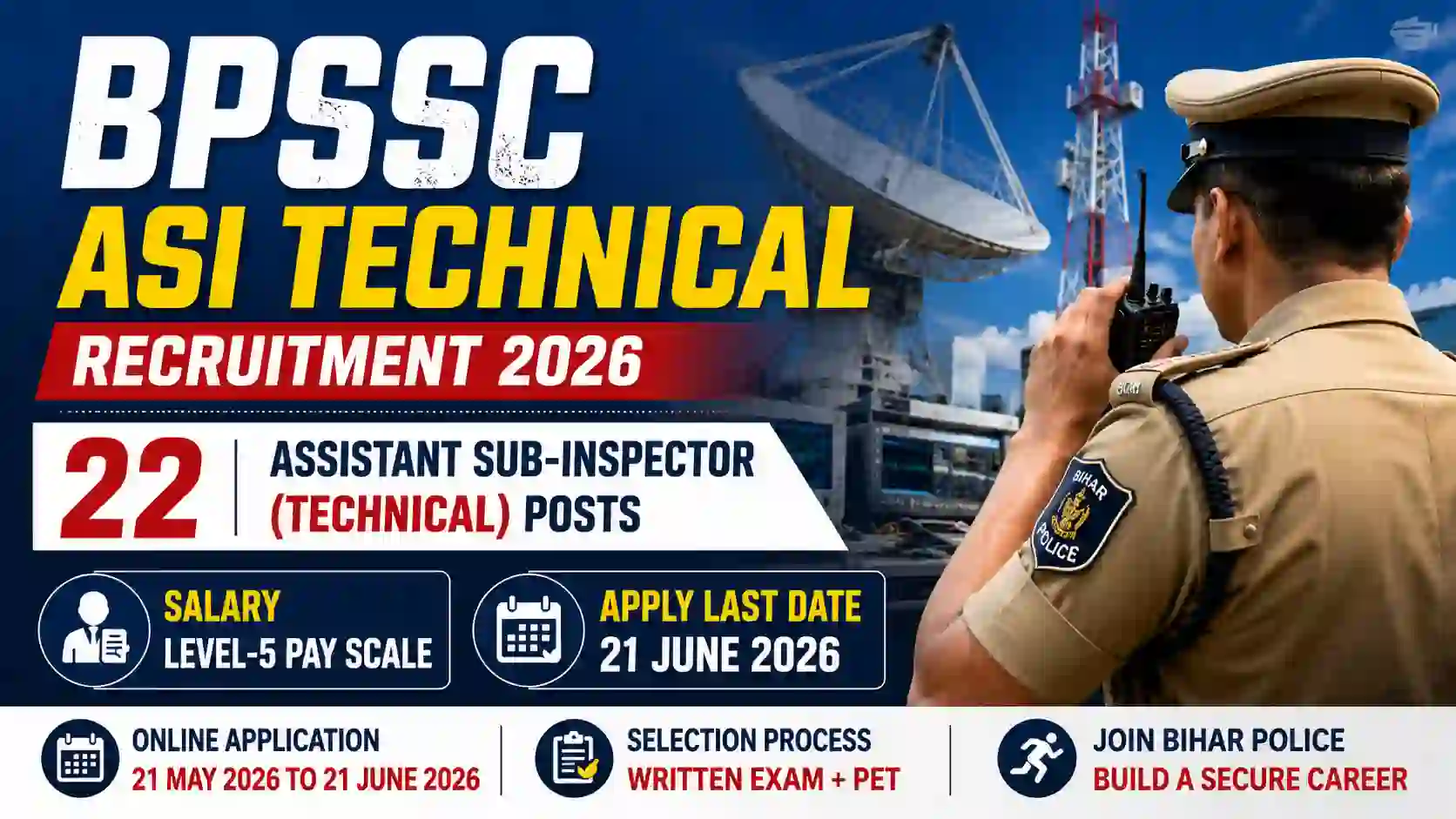 BPSSC Bihar Police Sub Inspector SI Prohibition Pre Admit Card
